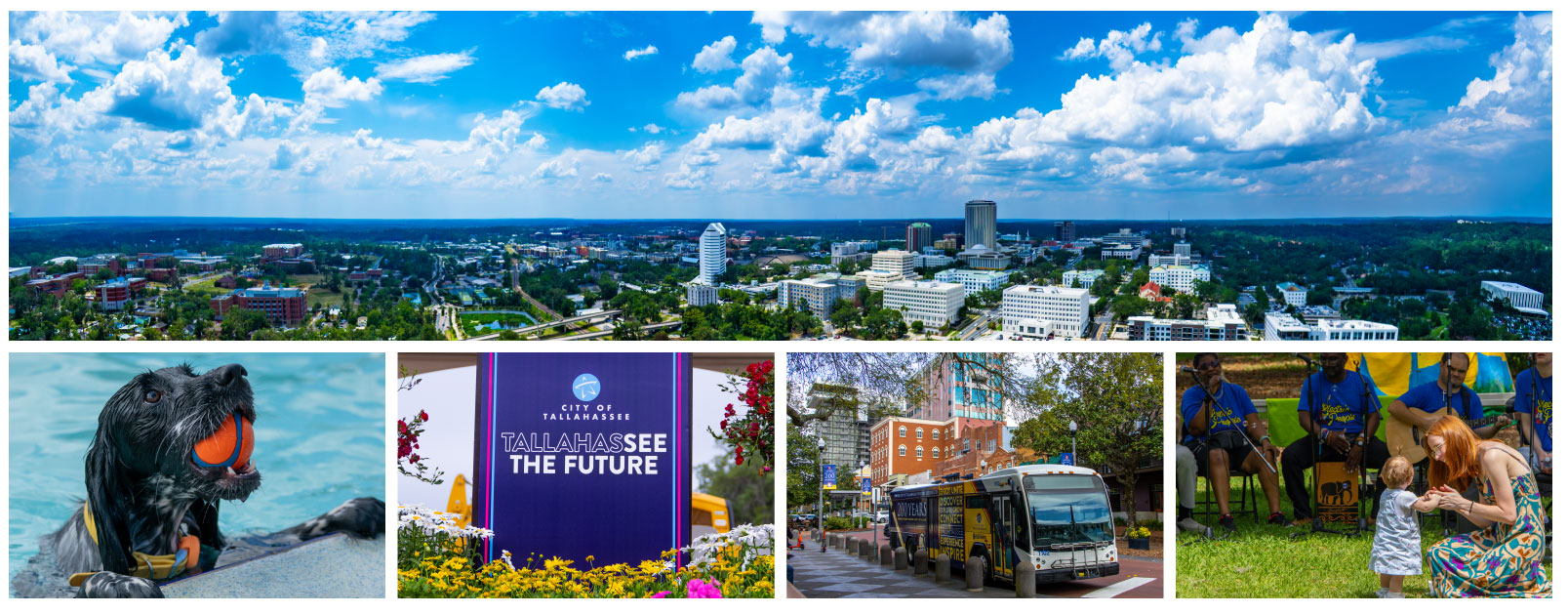 Images of the City of Tallahassee in a collage